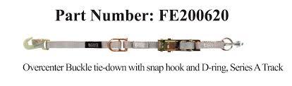 Sure - Lok FE500 Wheelchair Overcenter Buckle Strap for A Track - WheelchairStrap.com