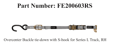 Sure - Lok FE500 Wheelchair Overcenter Buckle Strap for L Track - WheelchairStrap.com