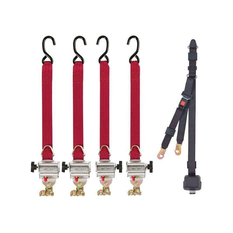 Sure - Lok | FF612S - 4C FF600 Series Wheelchair Retractor Kit S Hooks & Occupant Restraint - WheelchairStrap.com