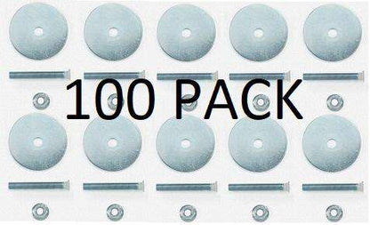 Wheelchair 5/16" (8mm) Grade F835 Track Bolts with Washers & Nuts 100 Pack | FE201006 - WheelchairStrap.com