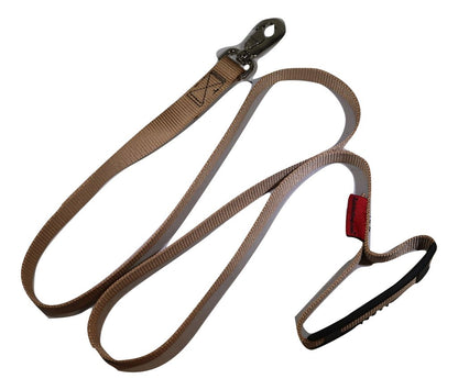 1" x 5.5 ft. Tan Pet Leash with Snap Hook and Comfort Hand Grip - ratchetstrap-com.myshopify.com