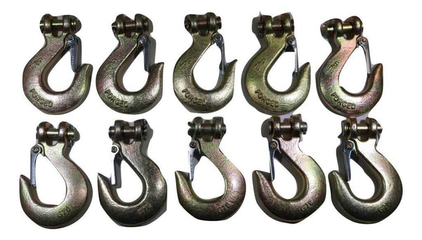 10 Pack) 5/16 Grade 70 Clevis Grab Hooks Wrecker Tow Chain Flatbed