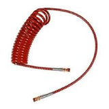 15 ft Air Coil Hose Red w/ 12 inch Leads | 11015R