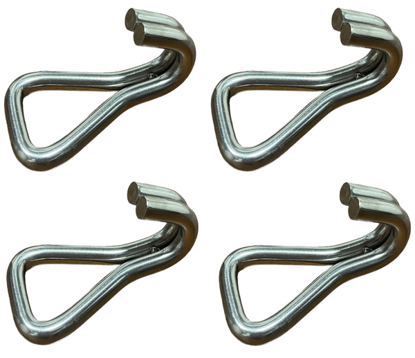 1 STAINLESS STEEL DOUBLE J HOOKS, 4 PACK