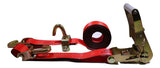 2" x 11 ft. Red 3-Point Ratchet Wheel Strap w/ Swivel J Hooks & Swivel J Idler Hook - ratchetstrap-com.myshopify.com