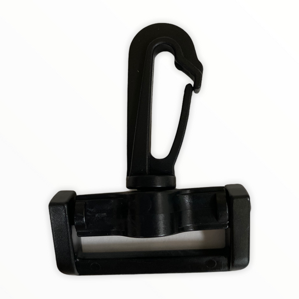 Swivel Snap Hook, 2, Black Plastic
