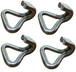 Stainless Steel Double "J" Hooks | 4 PACK