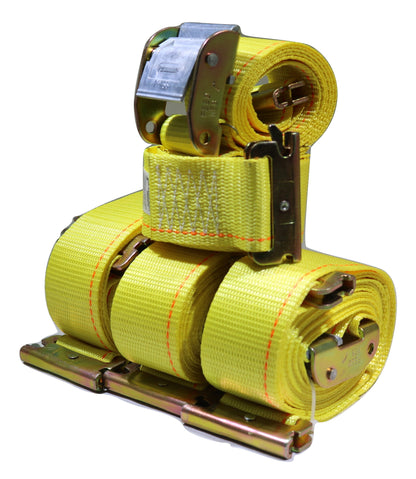 QTY 4 - 2" Interior Van Cam Buckle E-Track Strap w/ Spring E Fittings - ratchetstrap-com.myshopify.com