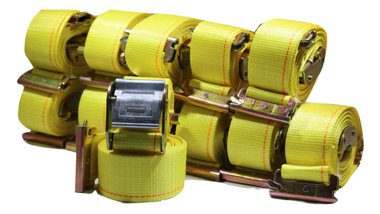 QTY 12 - 2" Interior Van Cam Buckle E-Track Strap w/ Spring E Fittings - ratchetstrap-com.myshopify.com