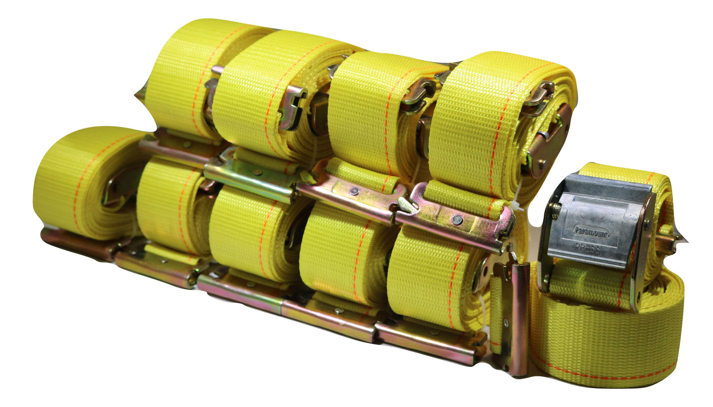 QTY 10 - 2" Interior Van Cam Buckle E-Track Strap w/ Spring E Fittings - ratchetstrap-com.myshopify.com