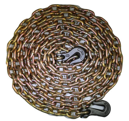 5/16" x 20 ft. Grade 70 Transport Chain w/ Clevis Grab Hooks, Made in USA - ratchetstrap-com.myshopify.com