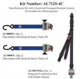 TITAN700 Retractor Kit with Occupant Restraint | S-Hooks & L-Track | AL712S-4C - wheelchairstrap.com
