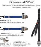 TITAN700 Retractor Kit & Occupant Restraint | S-Hooks & L-Track | AL760S-4C-SNC - wheelchairstrap.com