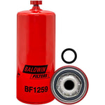 Qty 4 Baldwin Fuel Filter, 9-17/32x3-11/16x9-17/32 In | BF1259