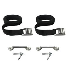 Cooler Tie Down Strap Kit with Stainless Footman/Deck Loops Color Options | Csss, Size: 40, Blue CSSS40