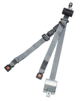 Automatic 3 Point Retractor with retractable height adjuster, L-track fittings | H370253 - wheelchairstrap.com