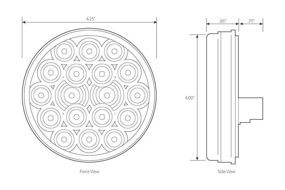 4" Round Stop Turn Tail 18 LED Sealed Light - RED - ratchetstrap-com.myshopify.com