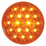 4" Round Park Turn Clearance 18 LED Sealed Light - AMBER - RatchetStrap.com