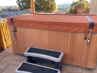 2 pc Wind Strap Kit Hot Tub Secure ACW Loc Spa Hurricane Tie Down | BLUE