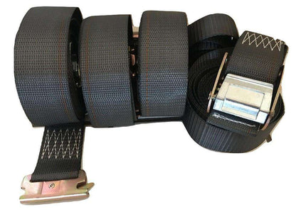 2" x 16 Ft Interior Van Cam Buckle E-Track Strap w/ Spring E Fittings 4 Pack | C16E