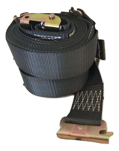 2 x 20' Blue E-Track Cam Buckle Strap w/ Double-Fitted End