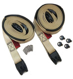 Spa Hot Tub Cover Adjustable Wind Straps ACW Buckle TAN 10 Ft. | 2 COMPLETE KITS