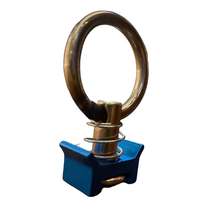 L-Track Blue Single Stud Fitting With Round Ring For Aircraft-Grade L-Track