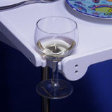 Small Table With Wine Glass Holders | M0012WG | RatchetStrap.com