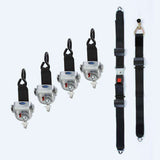 4 QRT-360 Retractors with L-Track Fittings and Manual Lap & Shoulder Belt  Q-8600-AT-L