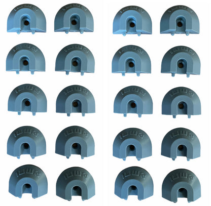 End Cap for Surface Angled Series L-Track GREY 20 PACK | QC06089