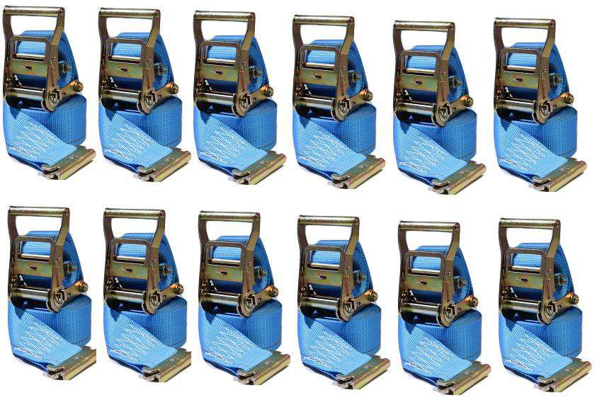 2 in x 20 ft Van Ratchet Strap Logistic E-Track w/ Spring E 100 Pack | R20EX100