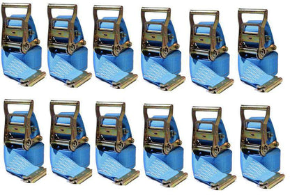 2 in x 20 ft Van Ratchet Strap Logistic E-Track w/ Spring E 100 Pack | R20EX100