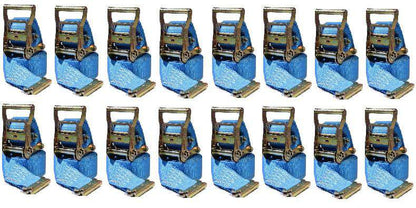 2 in x 20 ft Van Ratchet Strap Logistic E-Track w/ Spring E 16 Pack | R20EX16