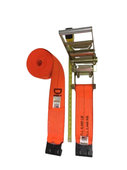 Diamond Weave 4" x 30 Ft Ratchet Strap w/ Flat Hooks  | R430FDW - RatchetStrap.Com