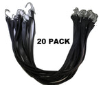 21 Inch Rubber Tarp Straps w/ Crimped S Hooks 20 Pack | RS21X20