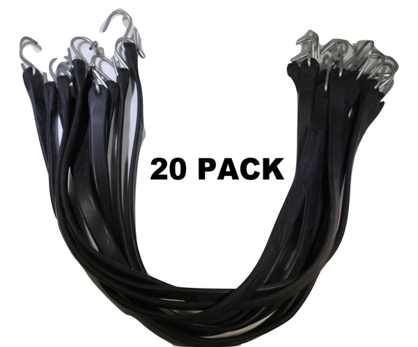 31 inch Rubber Tarp Straps w/ Crimped S Hooks 100 Pack | RS31X100
