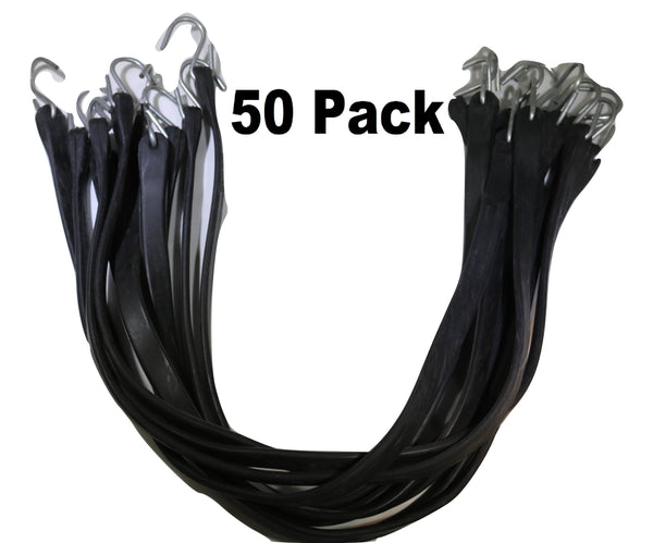 Rubber Tarp Straps w/ Crimped S Hooks - Price is for Box of 50 - ratchetstrap.com