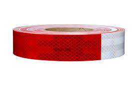 1" Conspicuity Tape 11" Red / 7" White 3M™  Diamond Grade™ - RatchetStrap.com