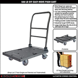 SNAP-LOC 500 LB DIY EASY-MOVE PUSH CART | SL0500C4TG