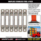 SNAPLOCS STAINLESS MULTI PACK E-Track Single strap anchors