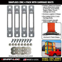 SNAPLOCS ZINC 4 PACK WITH CARRIAGE BOLTS | SLSZ4FC
