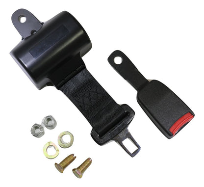 Black Retractable Forklift Replacement Seatbelt w/ Hardware - ratchetstrap-com.myshopify.com