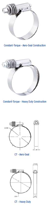 QTY 10 - Breeze Constant-Torque Stainless Steel Hose Clamp 7 3/4" to 8 5/8" | CT850LSSX10