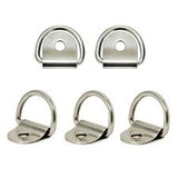 QTY 5 - Marine Boat 316 Stainless Steel D Ring Pad Eye D-Ring 1/8'' Pin Hole - ratchetstrap-com.myshopify.com