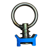 L-Track Blue Single Stud Fitting With Round Ring For Aircraft-Grade L-Track