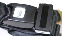 Integrated Tie Back Lap Belt with Push Button Buckle & Snap Hooks, OAL 80" - ratchetstrap-com.myshopify.com