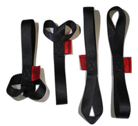 Qty 4 of Soft Tie Loops 12" Length / BLACK - ratchetstrap-com.myshopify.com