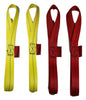 Qty 4 of Soft Tie Loops 12" Length / RED & YELLOW - ratchetstrap-com.myshopify.com