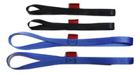 Qty (4) Soft Tie Loops (2) 12" Length & (2) 18" Cargo Tie-Down Straps - ratchetstrap-com.myshopify.com